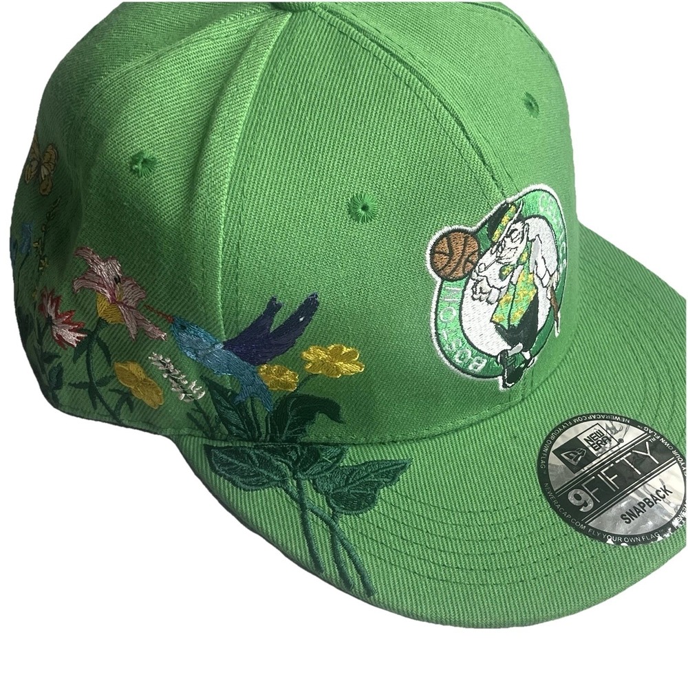 Boston Celtics New Era 9FIFTY Floral Garden Snapback Hat Green Hardwood Classics